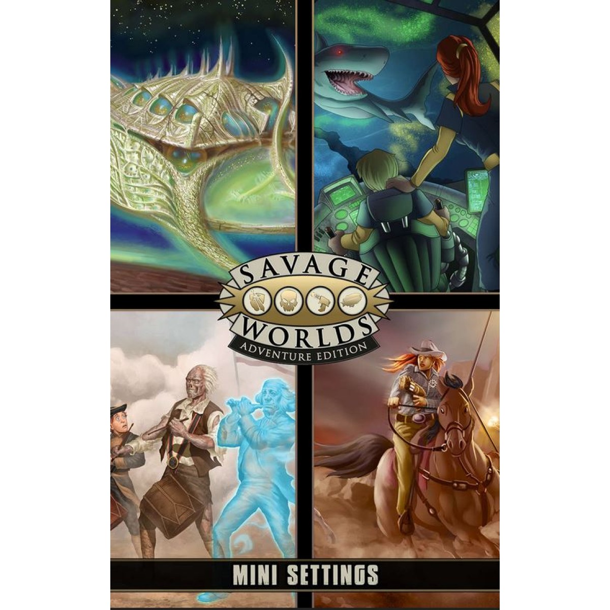 Savage Worlds RPG Adventure Edition GM Screen and MiniSettings